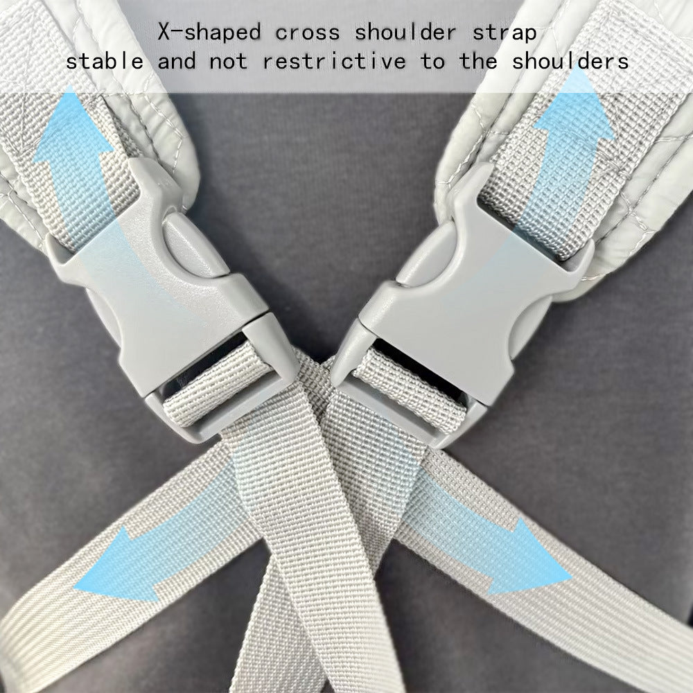 Grey Quilted Hands-Free Pet Carrier Sling - Comfortable Front Pack for Small Dogs & Cats 6