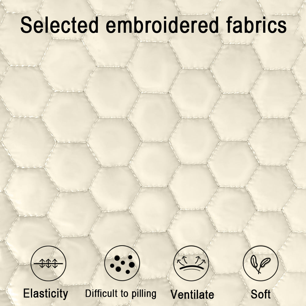 Light Khaki Quilted Hands-Free Pet Carrier Sling - Comfortable Front Pack for Small Dogs & Cats 7