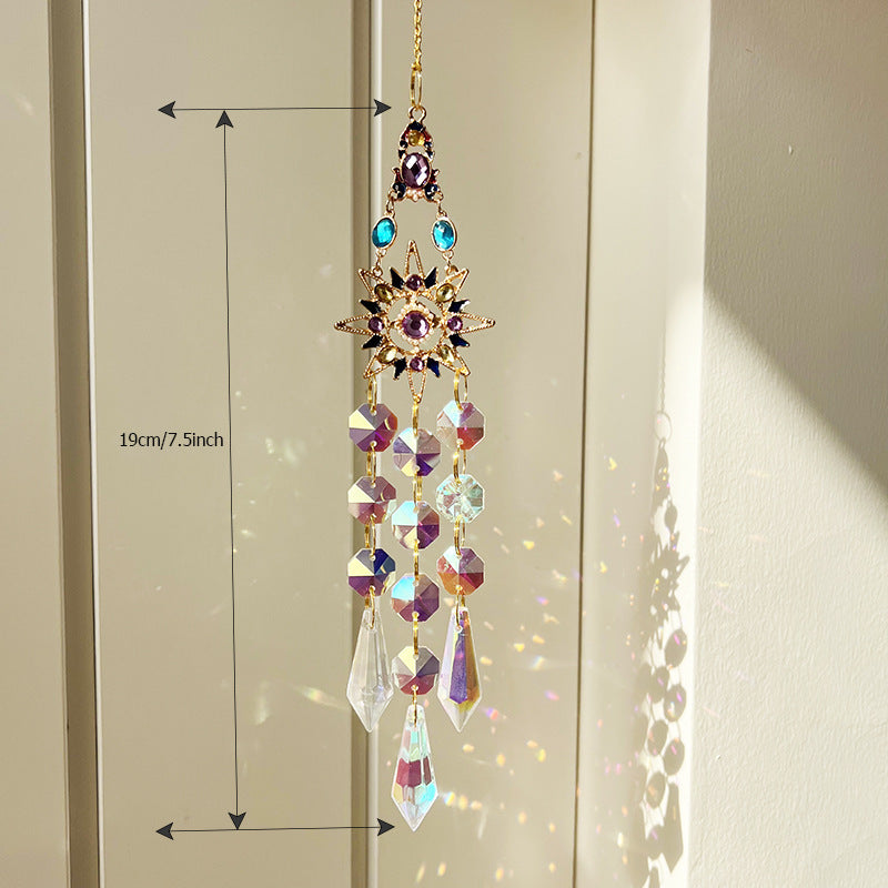 Colorful Dazzling Celestial Crystal Suncatcher - Star Shape Rainbow Maker Window Hanging Ornament 3