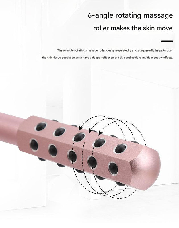 Black Germanium Stone Facial Roller - Uplifting & Sculpting Beauty Massager for Face and Body 5