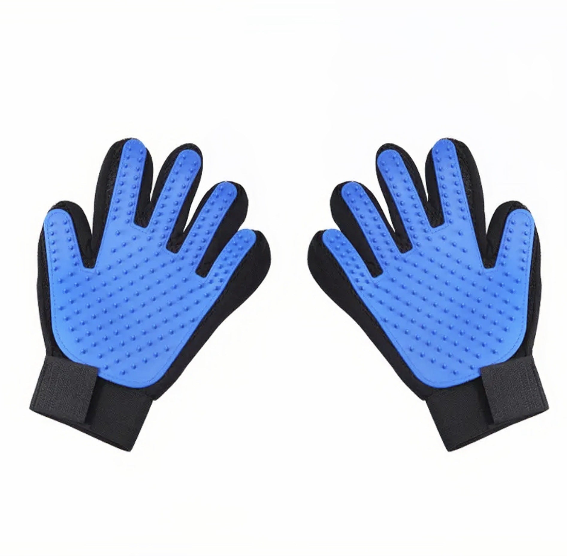3 Pairs Blue Pet Grooming Gloves for Dogs & Cats - Deshedding, Bathing & Massage Brush 5