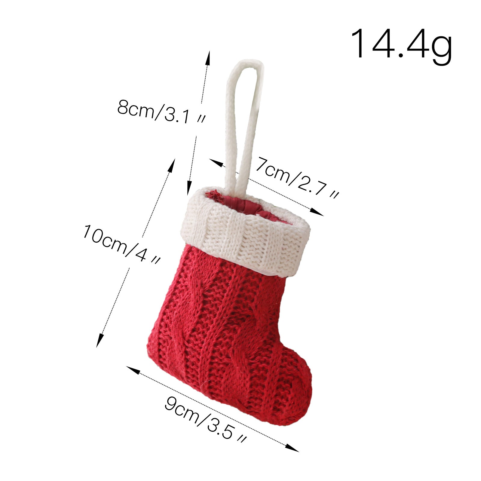 Christmas Decoration Mini Knitted Stockings Cutlery Holders 8 Pack for Home Party Decor(Tableware not included) 4