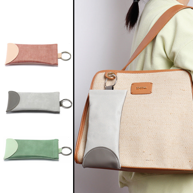 2 Pcs Grey Portable Eyeglasses Pouch with Keychain Snake Skin Pattern Soft Sunglasses Bag Fashion Myopia Glasses Case(Bù hán yǎnjìng) 6 / 5,000 (Eyeglasses not included) 3