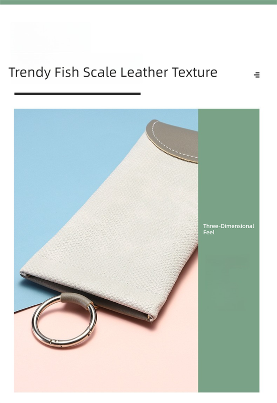2 Pcs Grey Portable Eyeglasses Pouch with Keychain Snake Skin Pattern Soft Sunglasses Bag Fashion Myopia Glasses Case(Bù hán yǎnjìng) 6 / 5,000 (Eyeglasses not included) 4