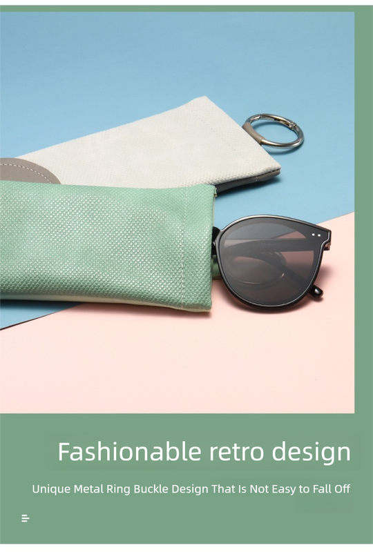 2 Pcs Grey Portable Eyeglasses Pouch with Keychain Snake Skin Pattern Soft Sunglasses Bag Fashion Myopia Glasses Case(Bù hán yǎnjìng) 6 / 5,000 (Eyeglasses not included) 5