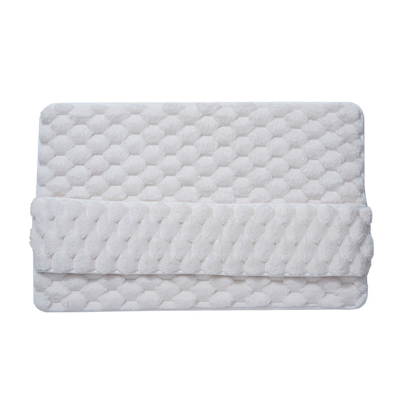 Luxury Plush Memory Foam Bath Mat with Foot Drying Panel - Super Absorbent & Non-Slip Bathroom Rug(Checkered gray) 5