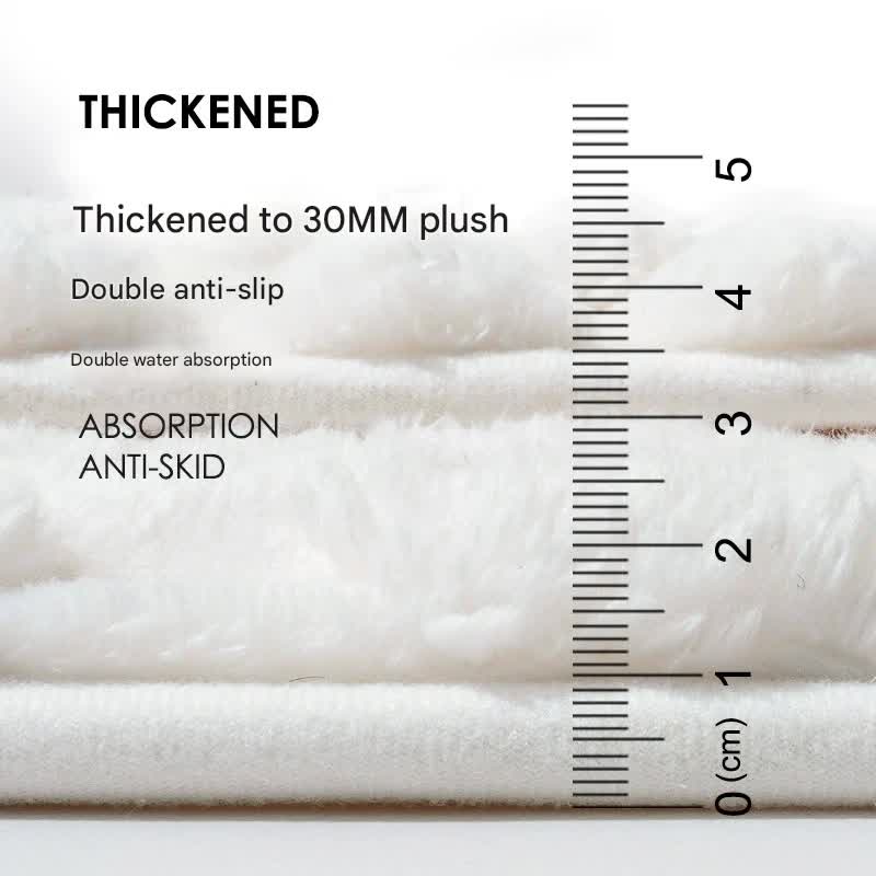 Luxury Plush Memory Foam Bath Mat with Foot Drying Panel - Super Absorbent & Non-Slip Bathroom Rug(Paw beige) 4