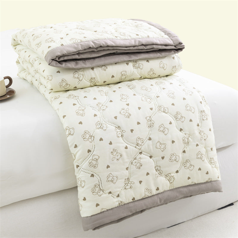 Lightweight Reversible Summer Quilt - Soft, Breathable & Machine Washable Comforter(150x200cm Bichon Frise)
