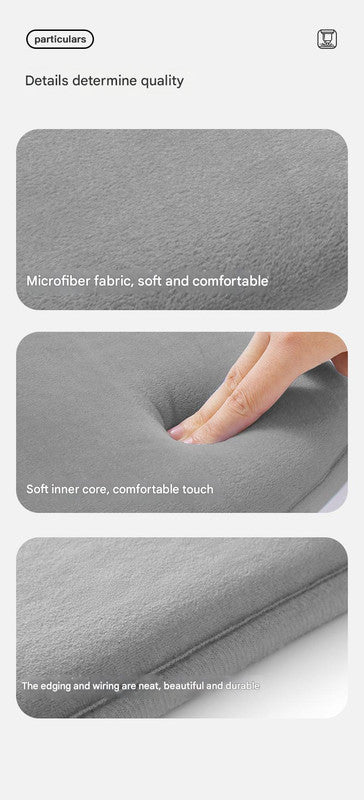 Memory Foam Student Seat Cushion - Pressure Relief, Non-Slip with Adjustable Straps for Healthy Posture(Astronaut Gray 36x34cm) 7