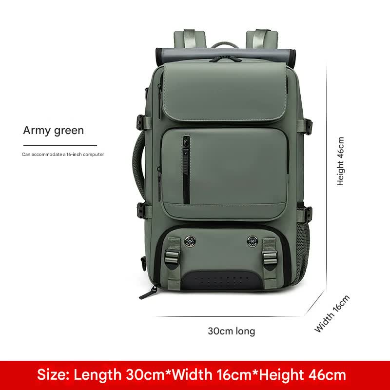 4-in-1 Convertible Travel Backpack & Briefcase - Large Capacity, 16" Laptop Compartment, USB Port(Army Green)