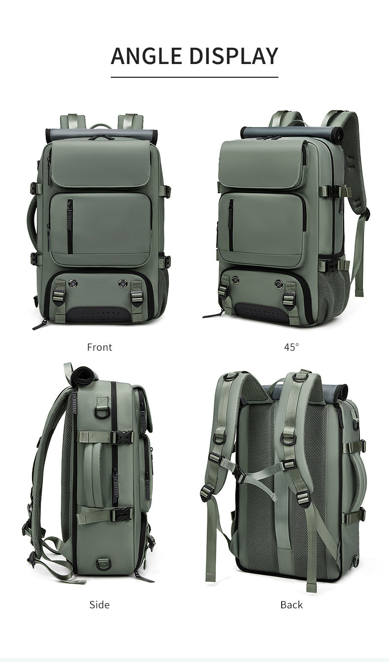 4-in-1 Convertible Travel Backpack & Briefcase - Large Capacity, 16" Laptop Compartment, USB Port(Dark Green) 10