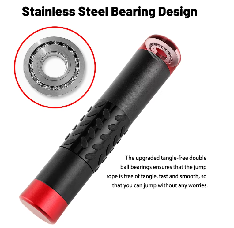 Red Weighted Jump Rope for Workout Fitness - Thick 9mm Cable for Intense Fitness, Strength & Cardio Workout 4