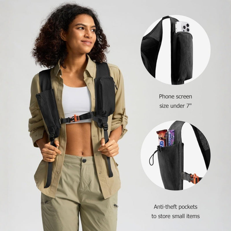 Black Ultra-Lightweight Packable Backpack (10L) - Foldable Daypack for Travel, Hiking & Sports 4