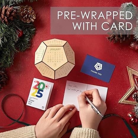 Unique Geometric Wooden Perpetual Desk Calendar - Manual DIY Block Calendar for Home & Office 4