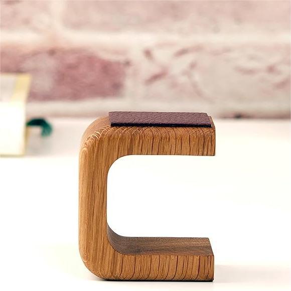 Elegant Handcrafted Wooden Watch Stand with Leather Cushion - Premium Display Holder for Men & Women 3