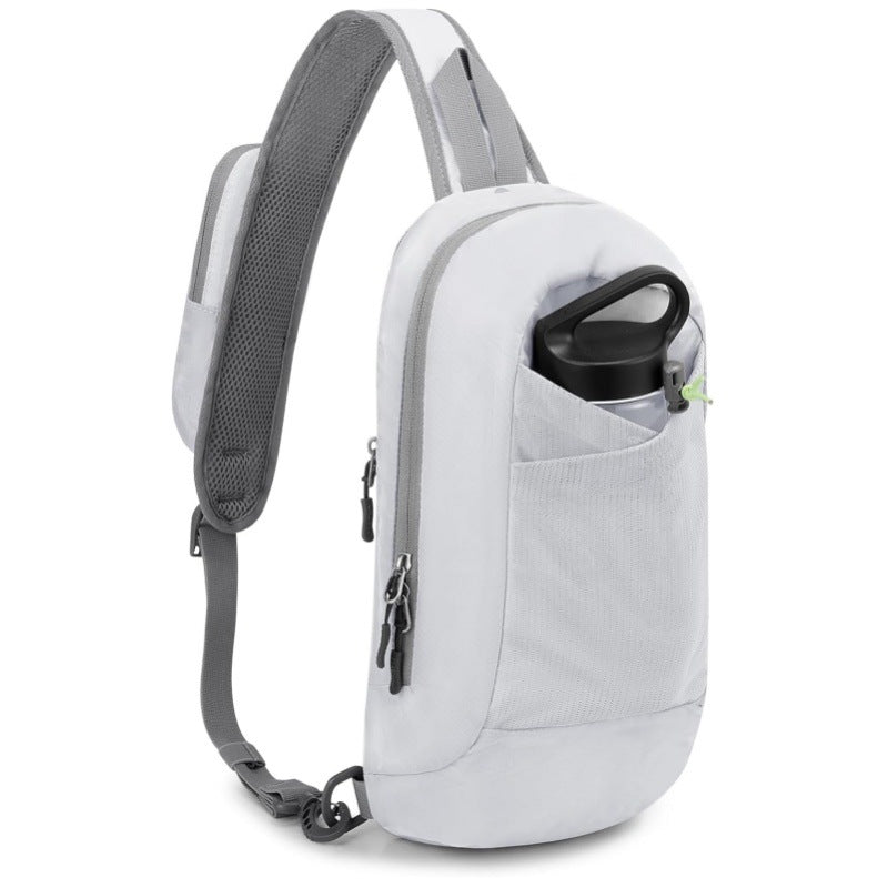 White Lightweight Crossbody Sling Bag - Versatile Chest Daypack for Hiking, Travel & Daily Use