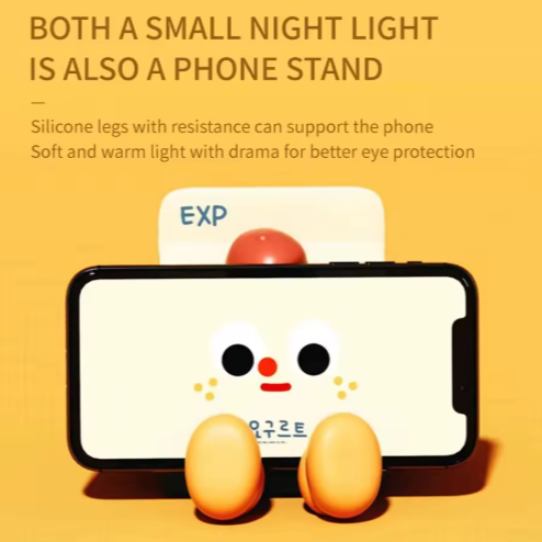 Adorable Milk Carton LED Night Light - USB Rechargeable Silicone Lamp with Tap Control, Timer & 3 Brightness Levels 3