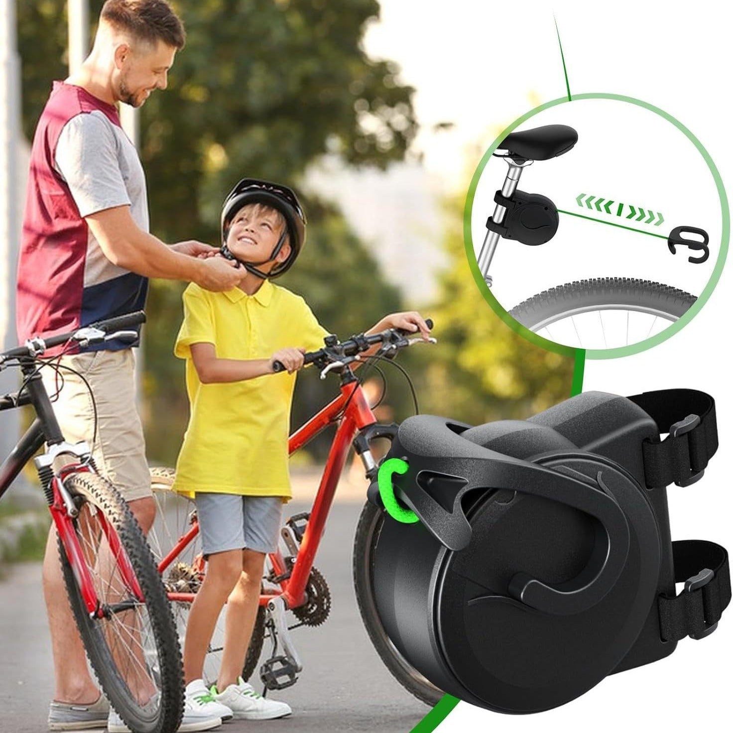 Retractable Bicycle Tow Rope for Kids - Parent-Child Bungee Towing System for Uphill Adventures 4