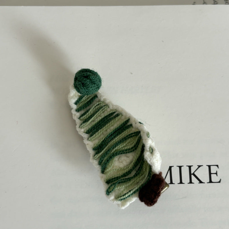 Christmas Collection Hair Clips - Set of 5 Random Main Image Styles, Festive Knitted Tree & Bow BB Clips, Bangs Clips & Hair Accessories 3