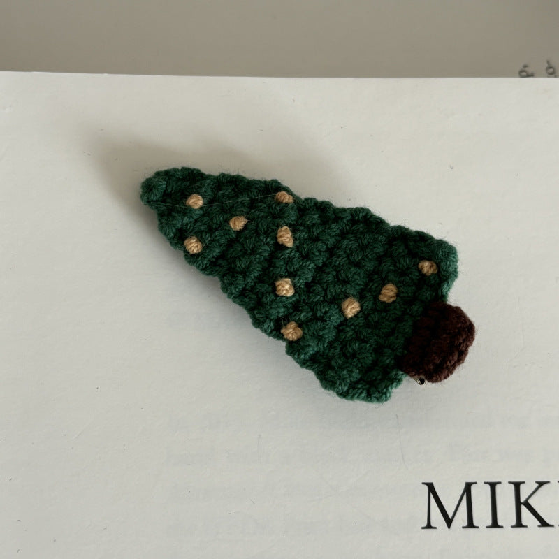 Christmas Collection Hair Clips - Set of 5 Random Main Image Styles, Festive Knitted Tree & Bow BB Clips, Bangs Clips & Hair Accessories 5