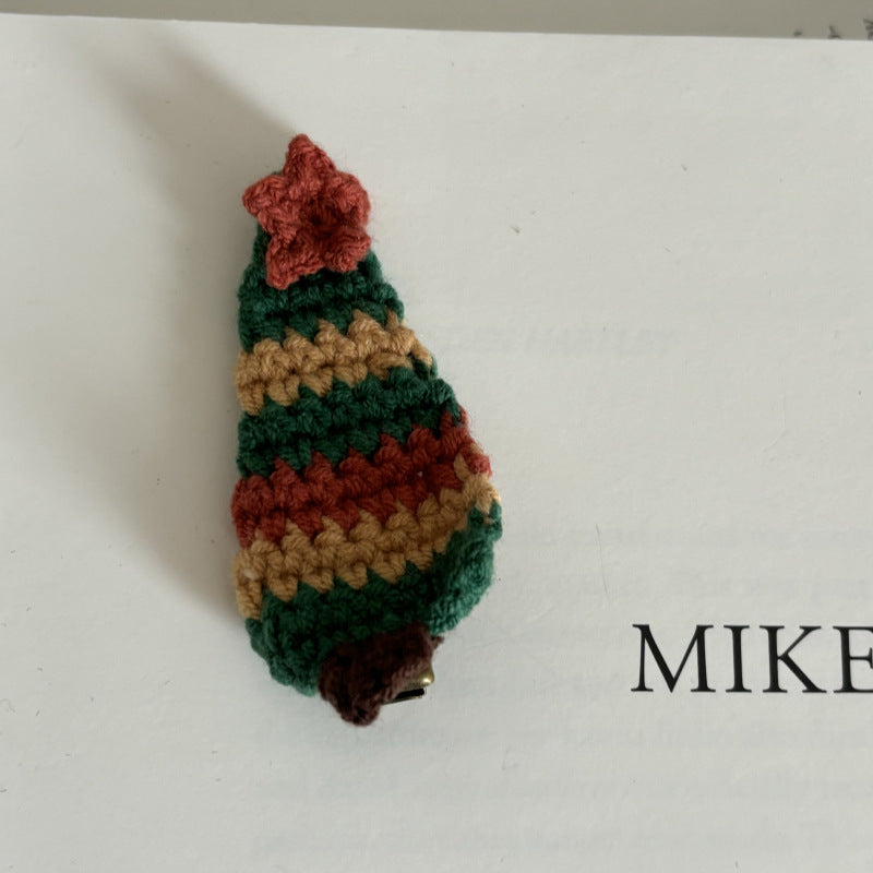 Christmas Collection Hair Clips - Set of 5 Random Main Image Styles, Festive Knitted Tree & Bow BB Clips, Bangs Clips & Hair Accessories 6