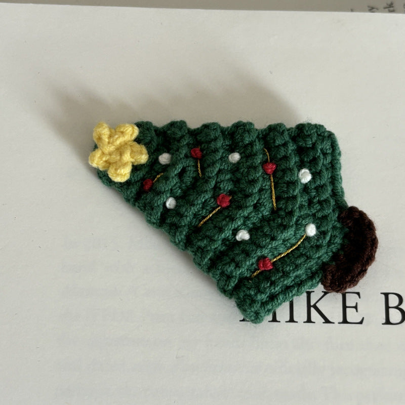 Christmas Collection Hair Clips - Set of 5 Random Main Image Styles, Festive Knitted Tree & Bow BB Clips, Bangs Clips & Hair Accessories 10