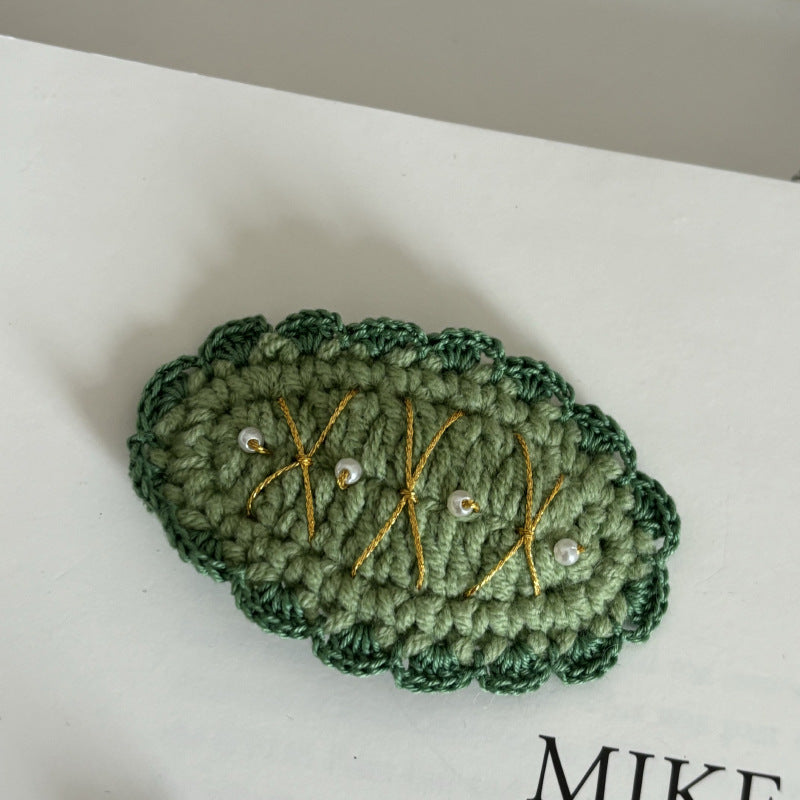 Christmas Collection Hair Clips - Set of 5 Random Main Image Styles, Festive Knitted Tree & Bow BB Clips, Bangs Clips & Hair Accessories 15