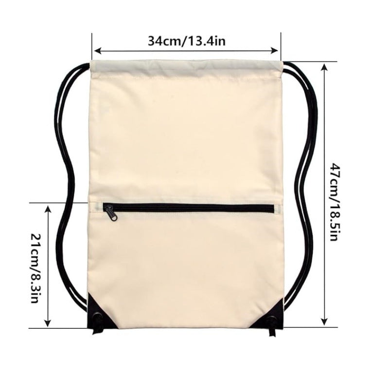 Grey Versatile Drawstring Backpack - Sports, Gym, Yoga, Dance & Travel Carry-All (34x47 cm) 3