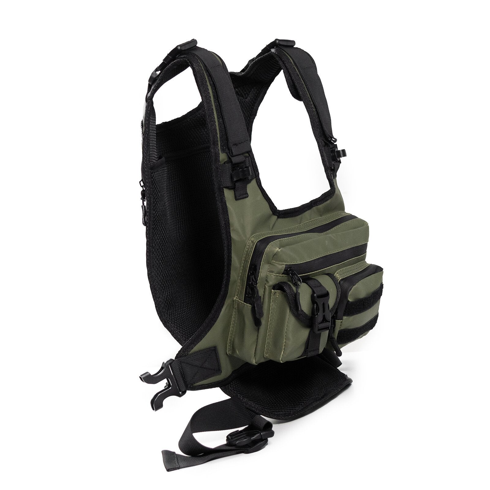 Green Outdoor Tactical Chest Bag - CS Running Hydration Sports Chest Pack for Men (0.572kg, 30x30x6 cm)