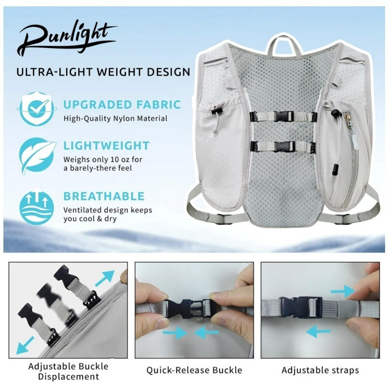 Black Lightweight Hydration Backpack with 1.5L Water Bladder Compact Cycling Running Pack for Hiking and Outdoor Sports Ideal for Australian Adventures 3