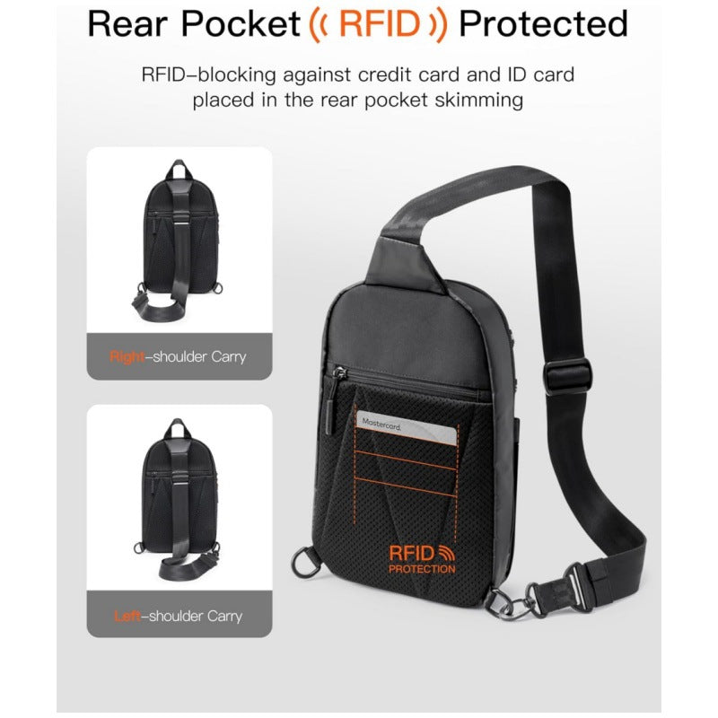 Grey Modern Urban Sling Bag Crossbody Chest Pack with Quick Adjustable Strap Compact Daypack for Travel and Daily Commute 3