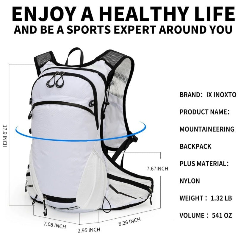 White Lightweight Outdoor Hiking Backpack Nylon Daypack for Cycling Camping and Mountaineering Breathable Sports Bag Ideal for Australian Adventures 4