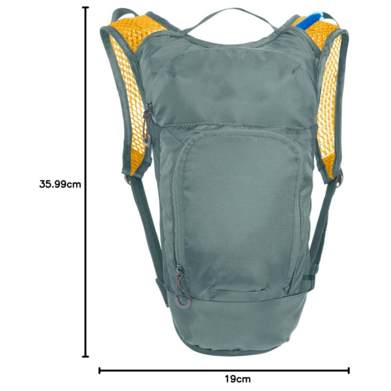 Grey Compact Hydration Backpack Lightweight Cycling Daypack for MTB and Running Breathable Mesh Shoulder Straps Outdoor Sports Bag