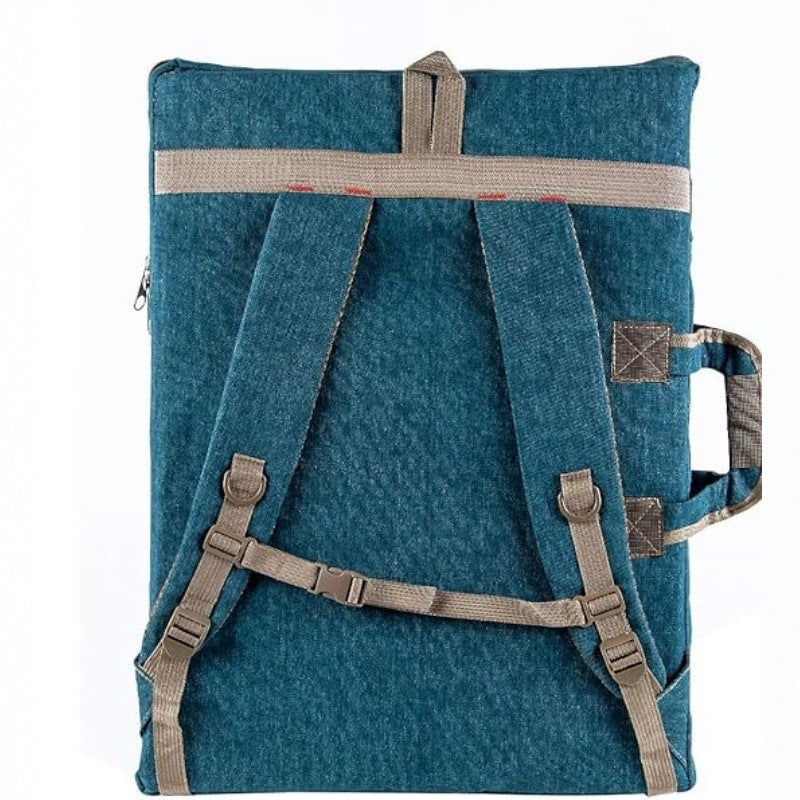 Canvas Art Portfolio Backpack Large Capacity Artist Drawing Board Bag with Multi Pockets for Sketching and Painting Supplies Fits 4K A2 Size 3