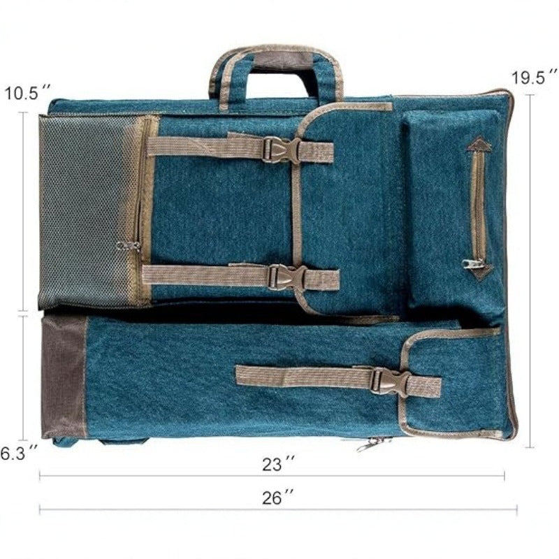 Canvas Art Portfolio Backpack Large Capacity Artist Drawing Board Bag with Multi Pockets for Sketching and Painting Supplies Fits 4K A2 Size 4