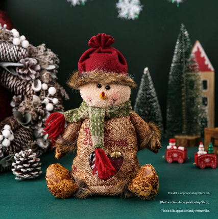 3 Pack Christmas Plush Treat Bags Santa Snowman Reindeer Gift Sacks with Heart Window Cute Holiday Candy Holders Ideal for Kids Parties 3