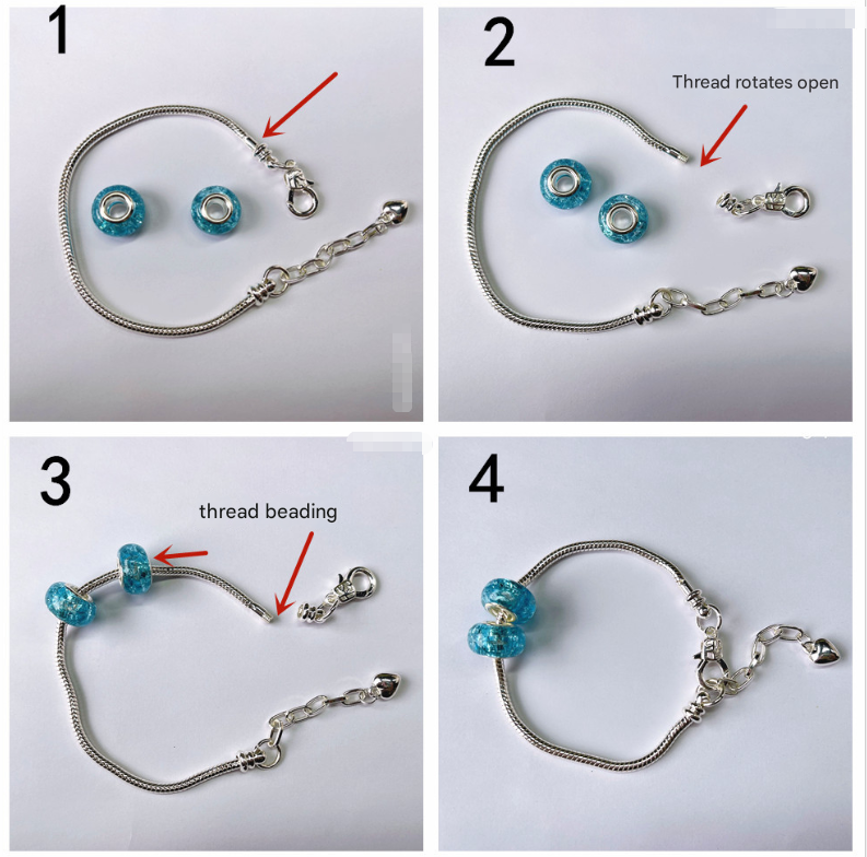 93 Piece DIY Charm Bracelet and Necklace Making Kit for Girls Creative Jewelry Craft Set with Rainbow Beads and Silver Pendants Ideal Kids Gift 3