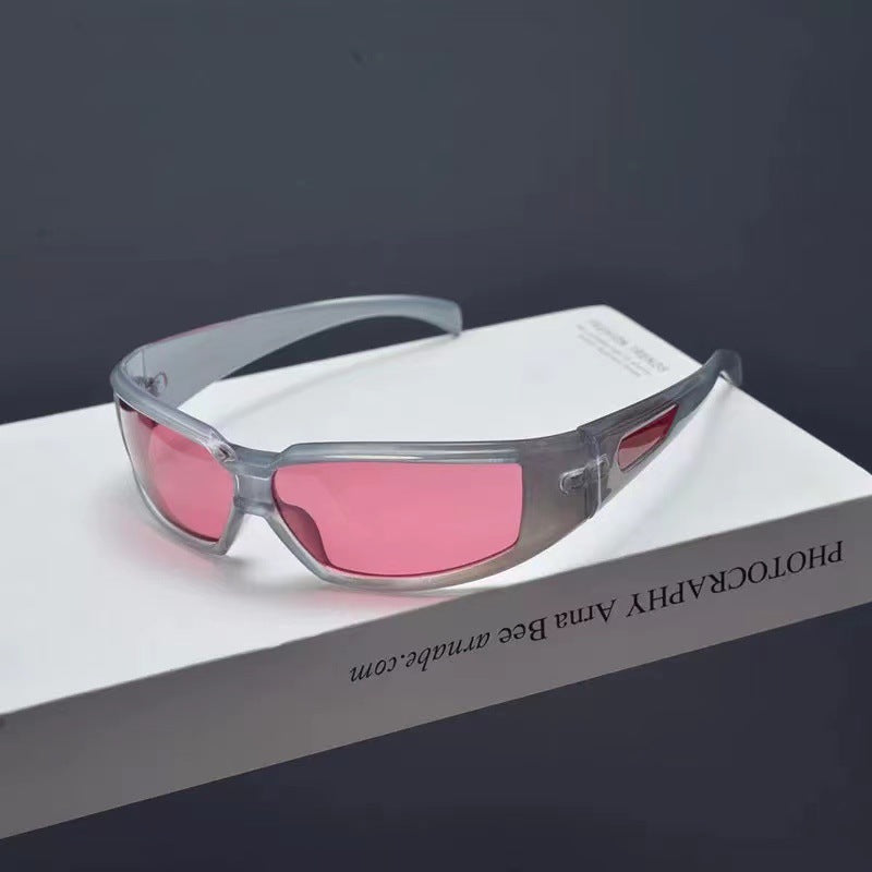 3 Pack Y2K Cyberpunk Sunglasses Futuristic Rectangular Shades Sci-Fi Style Fashion Eyewear for Festivals and Raves Ideal for Men and Women 4