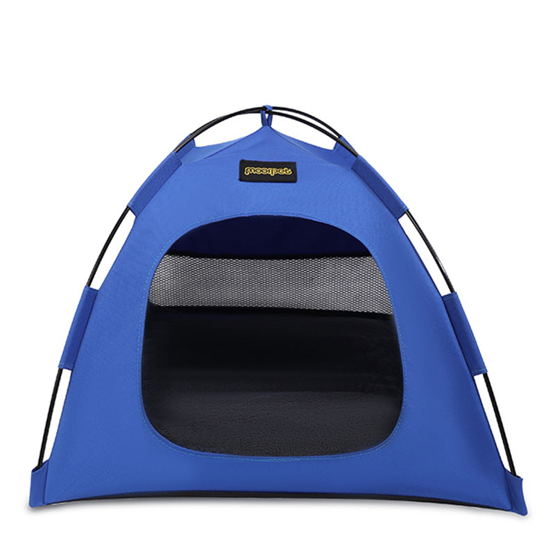 Medium Pet Tent for Cats & Dogs(Blue) - Portable Comfort Shelter with Soft Cushion