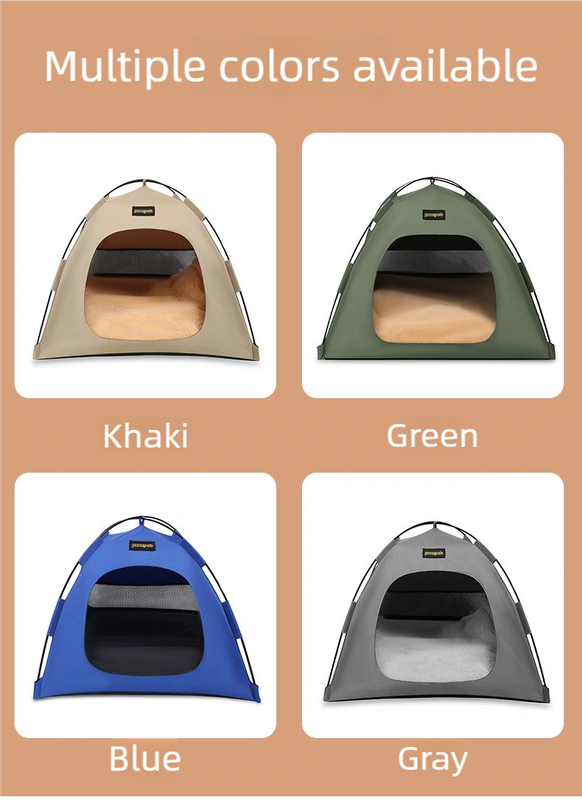 Small Size Pet Tent for Cats & Dogs(Green) - Portable Comfort Shelter with Soft Cushion 3