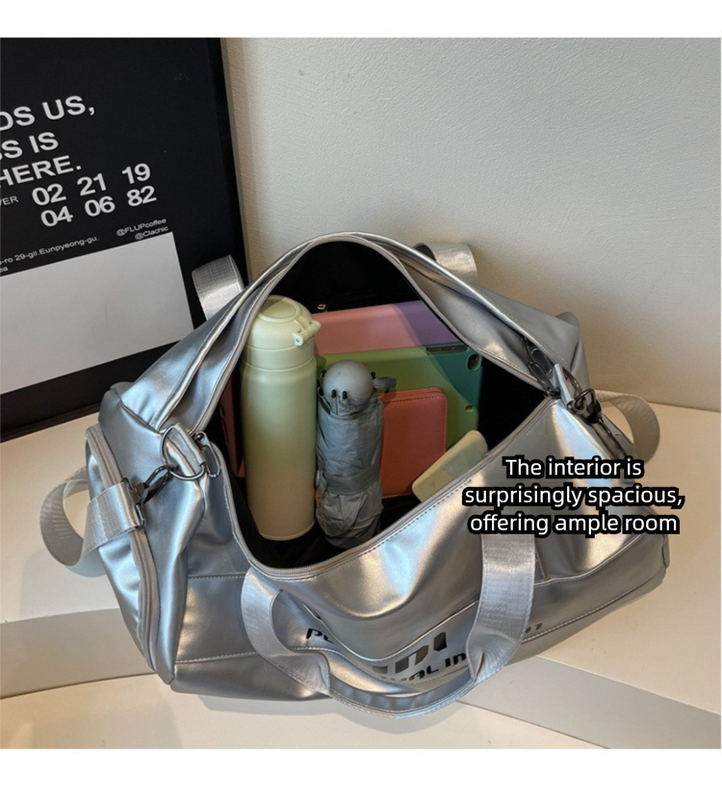 Lightweight Sports Bag with Dedicated Shoe and Wet Gear Zone(white) 5