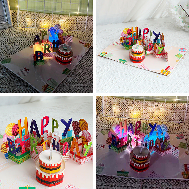 Interactive 3D Pop-Up Birthday Card with Music, Light 5