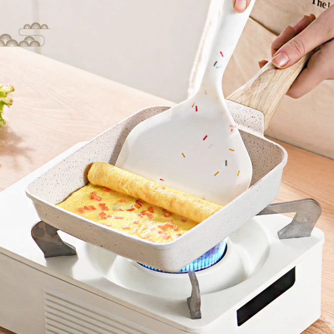 Black Rectangular Non-Stick Frying Pan 19×14×4cm - Open, Induction & Gas Compatible 5