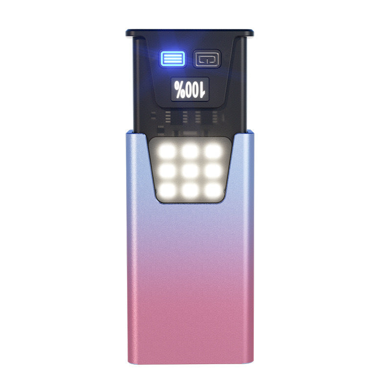 Pink-Blue Magnetic Flashlight: Spotlight, COB Flood,  Red&Blue Warning