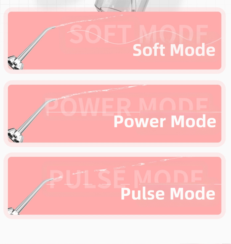 Pink Cordless Water Flosser, USB Rechargeable with 4 Tips 4