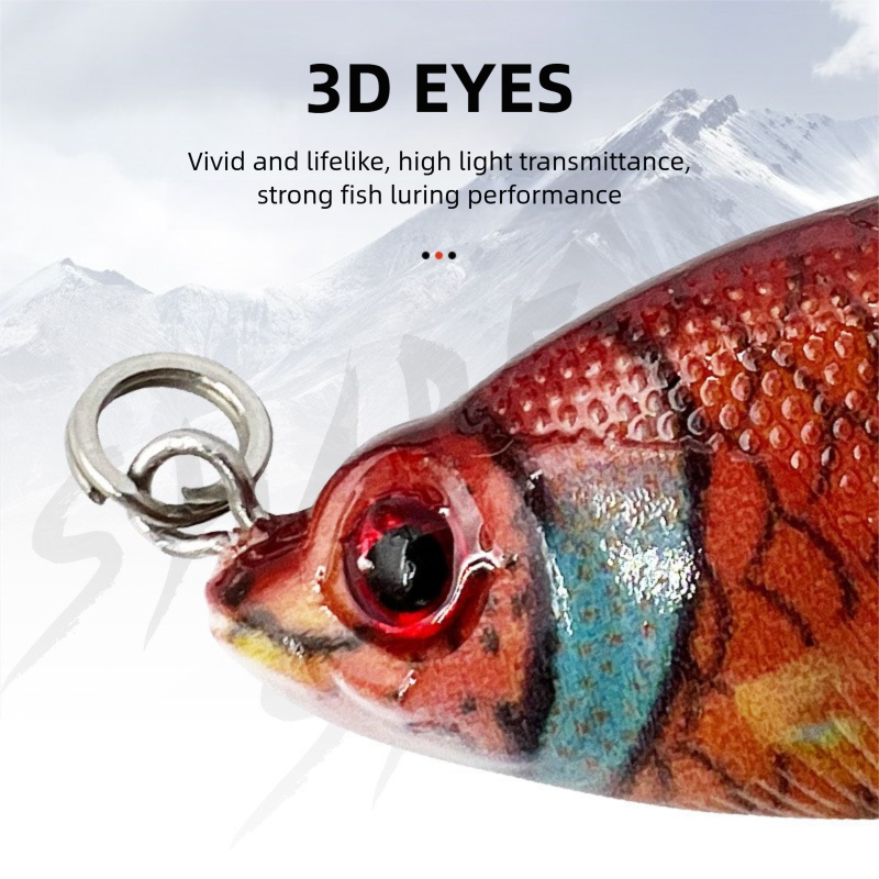 5-Pack 2" Lifelike Jointed Swimbaits for Crappie Bass Trout, , Swimbait for Relax Family Fishing 3