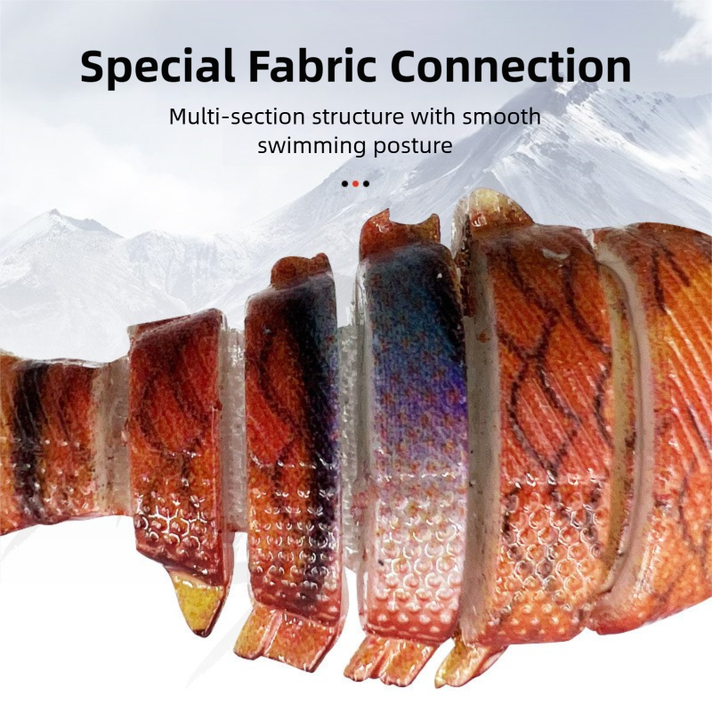 5-Pack 2" Lifelike Jointed Swimbaits for Crappie Bass Trout, , Swimbait for Relax Family Fishing 4