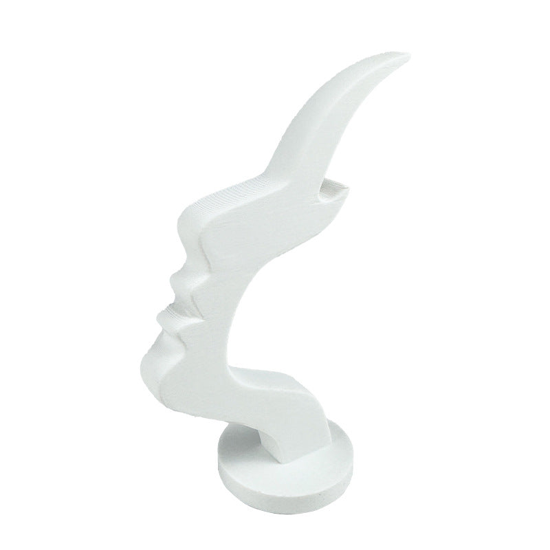 3-Pack White Abstract Face Eyewear Stand – Sculptural Desk & Nightstand Display (13.7 * 5CM)