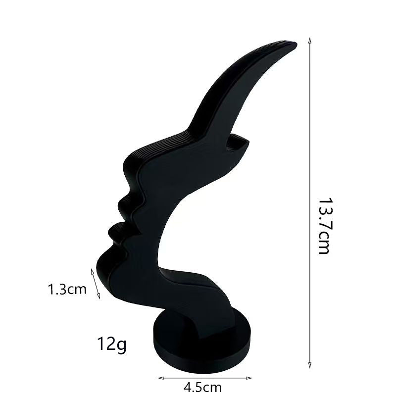 3-Pack White Abstract Face Eyewear Stand – Sculptural Desk & Nightstand Display (13.7 * 5CM) 3