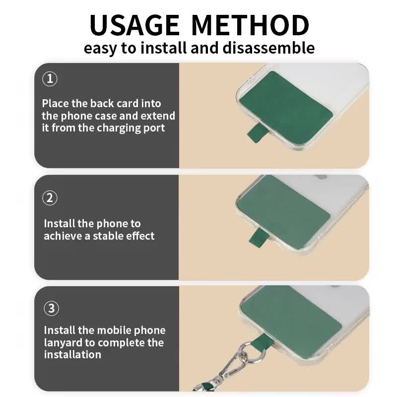 3-Pack Adjustable Wine Red Crossbody Phone Lanyards – Dual Wear Modes, Two-Ways of Hanging,Ultra-Slim 0.6mm Patch 5